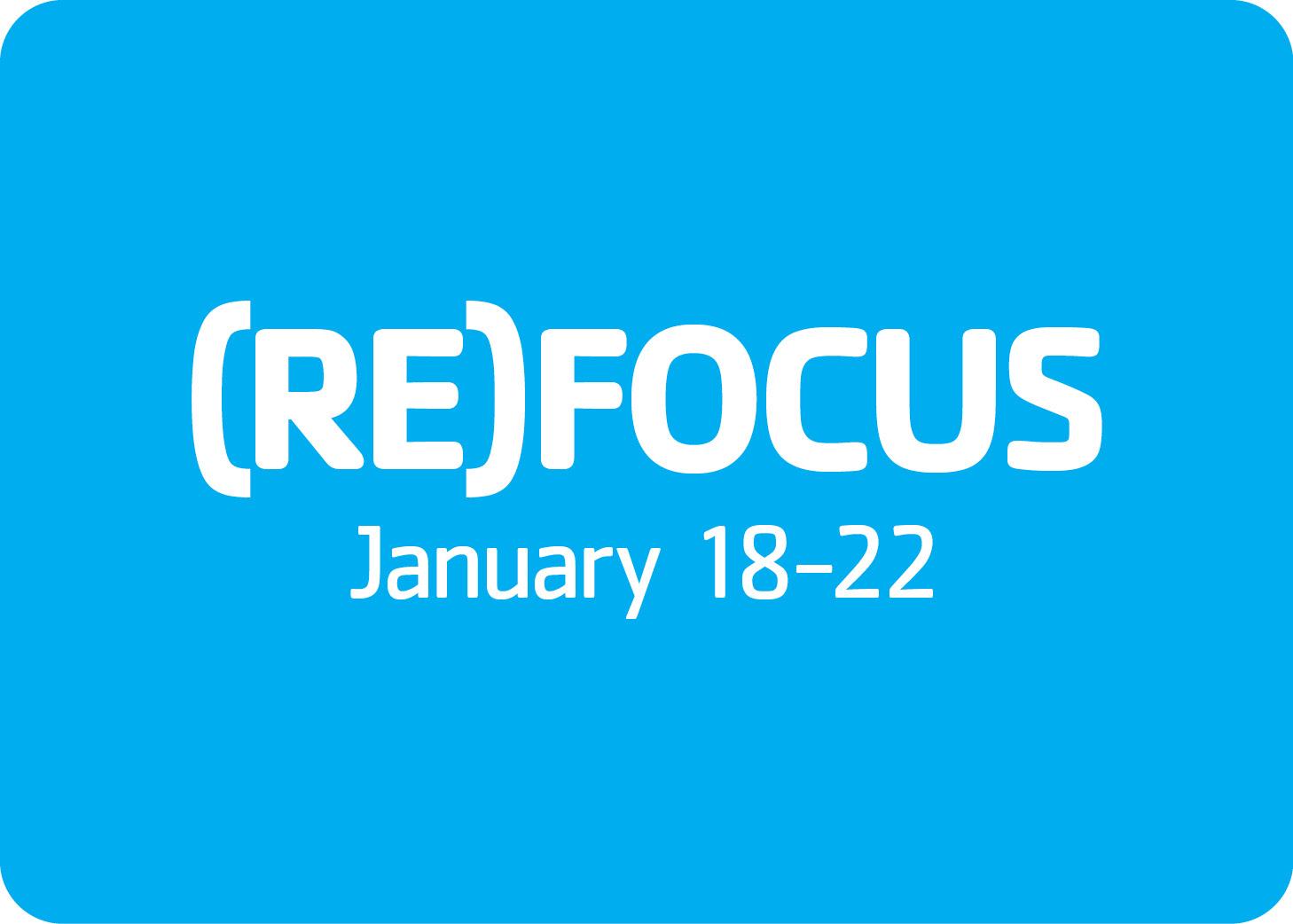 Graphic of the word refocus