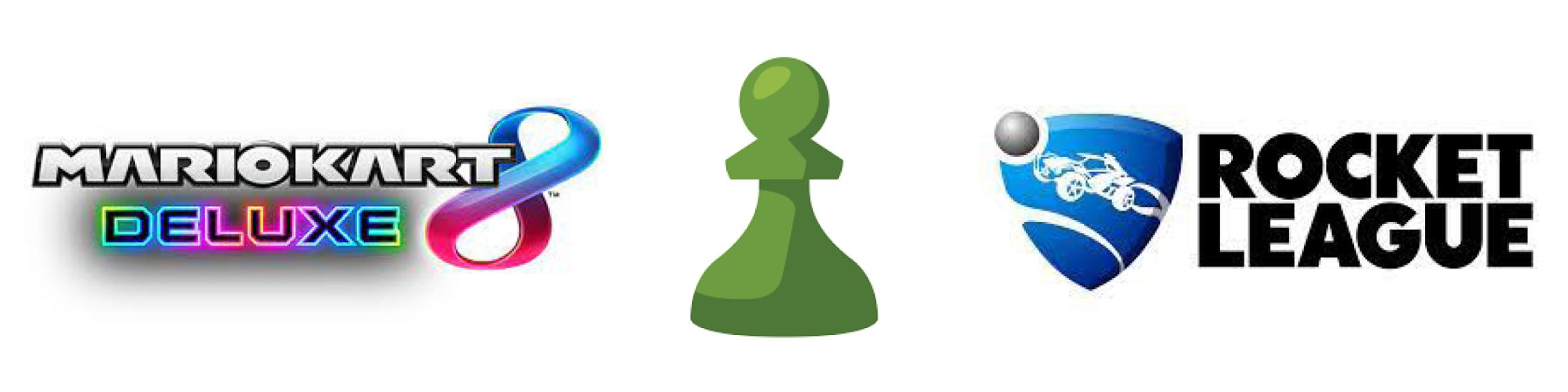 Video game logos - Mario Kart 8 Deluxe, Chess, Rocket League