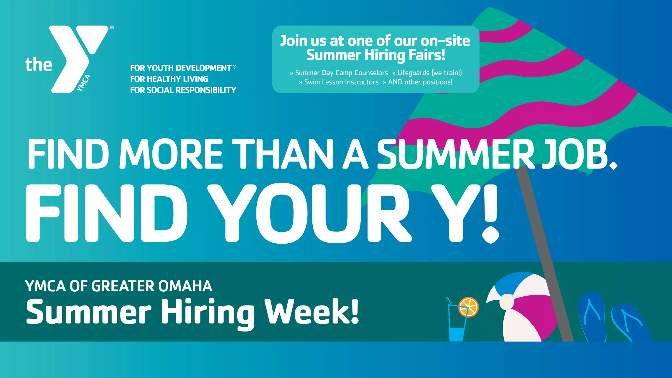 Summer hiring fair beach graphics