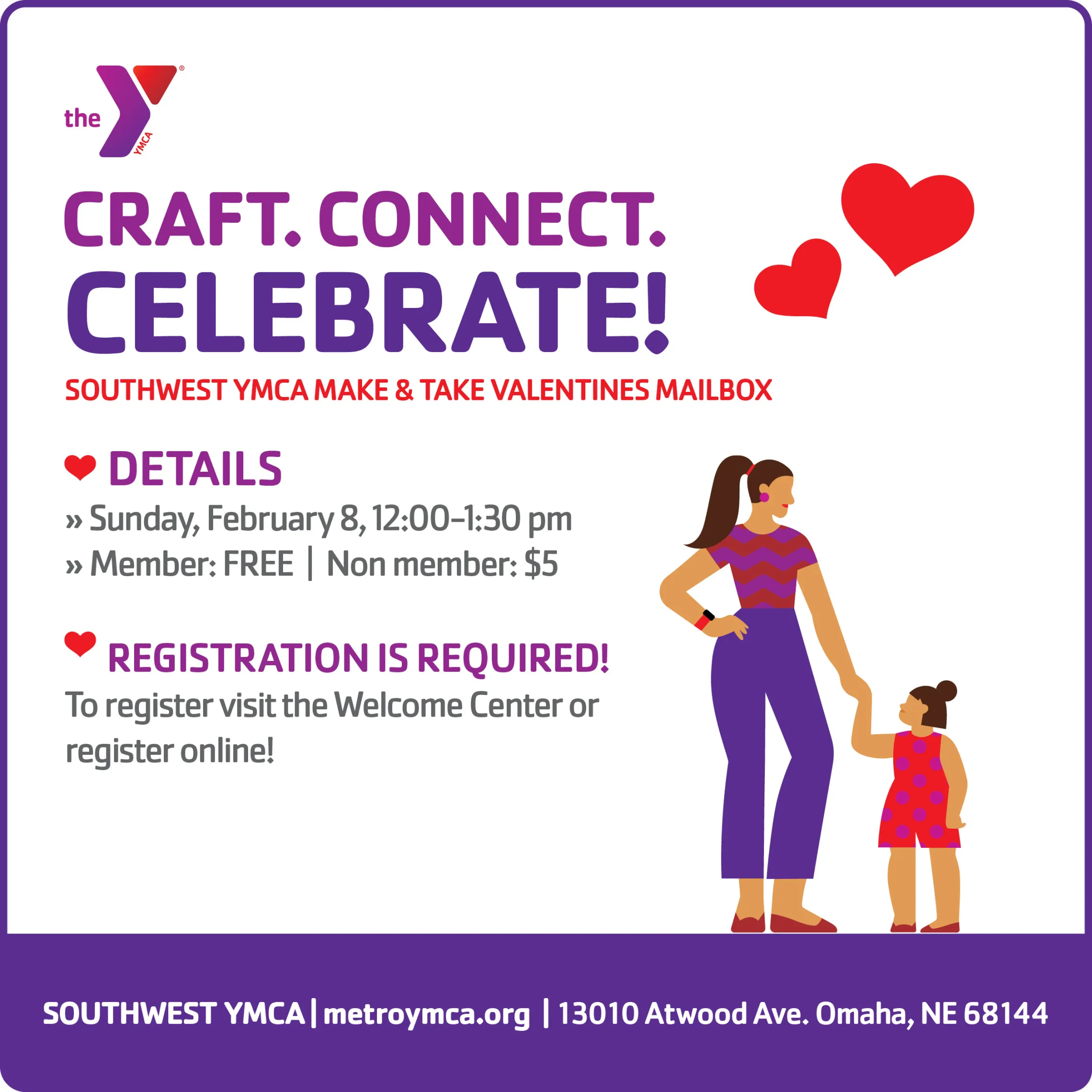 Southwest YMCA Valentines Graphic