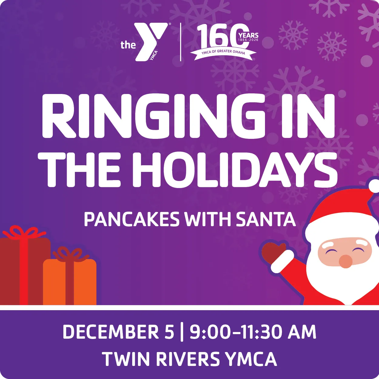 Pancakes with Santa graphic