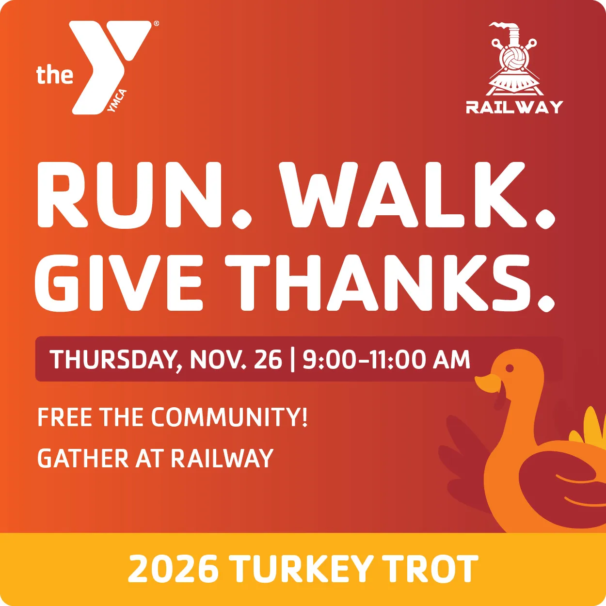 Charles E Lakin Turkey Trot Graphic