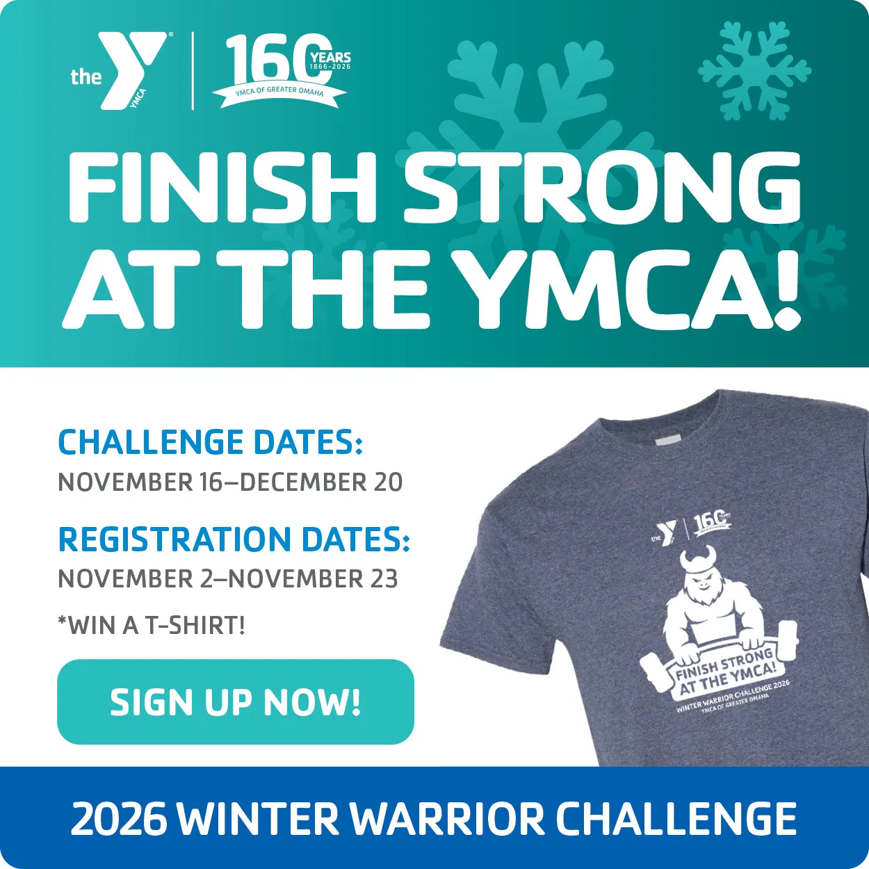 graphic of fitness challenge info and t-shirt prize