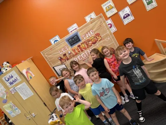 group of children having fun