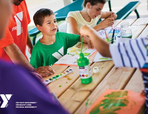 Kids making art at summer camp