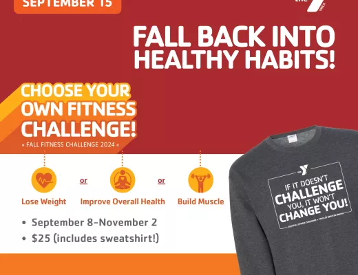 advertising graphic for fall fitness challenge