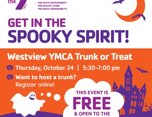 Halloween event graphic for Westview trunk or treat