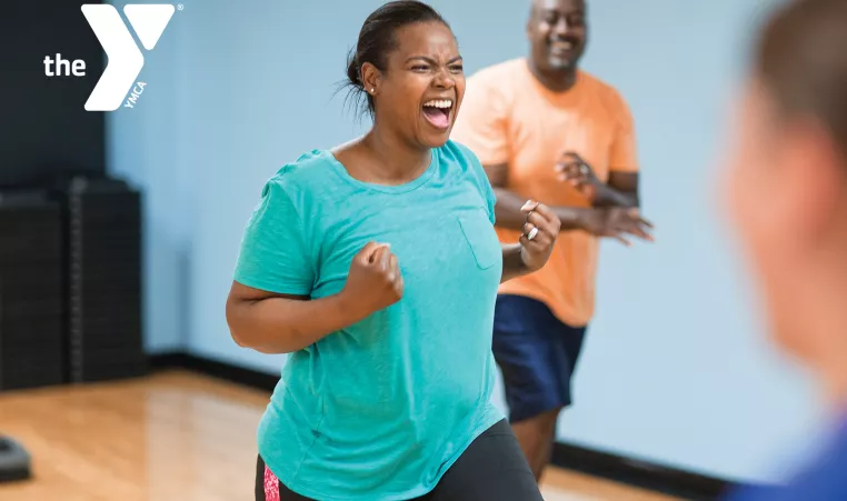 woman excited to exercise