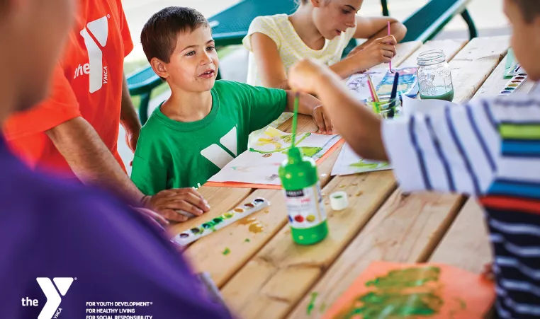 Kids making art at summer camp