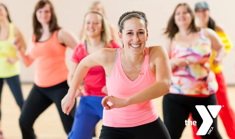 Women in a group fitness class