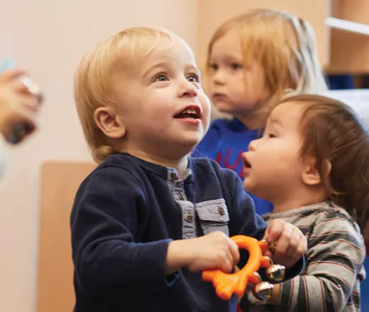 Small children playing in daycare