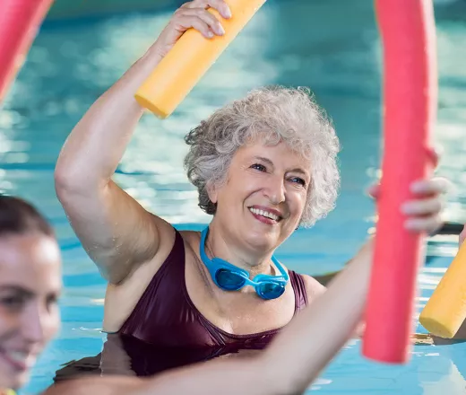 People exercising in the water