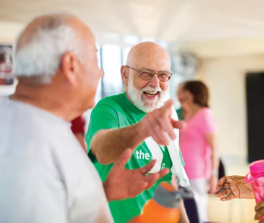 Active Older Adult socializing