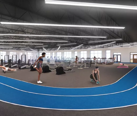 Gretna YMCA wellness floor rendering