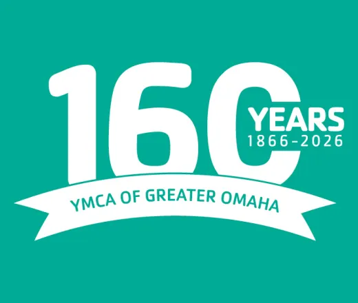 white Y 160 logo on a green background