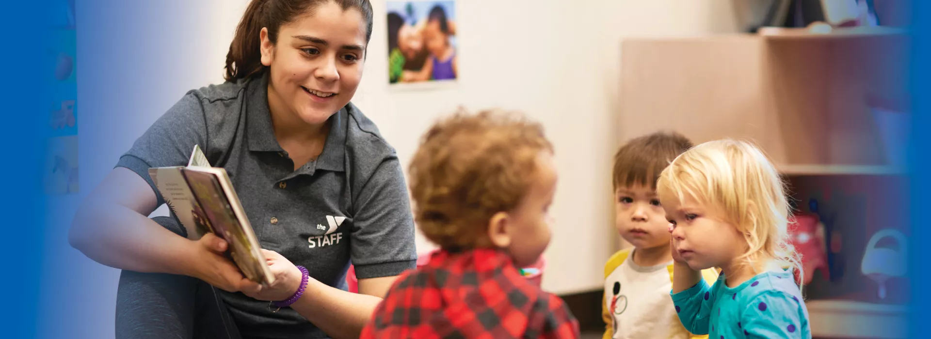 Teacher reading to children