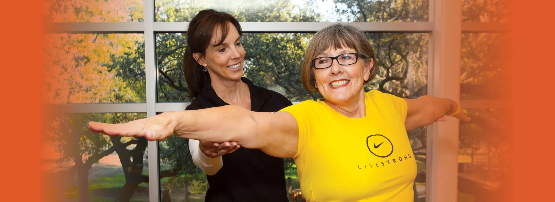 Older Adult getting exercise instruction