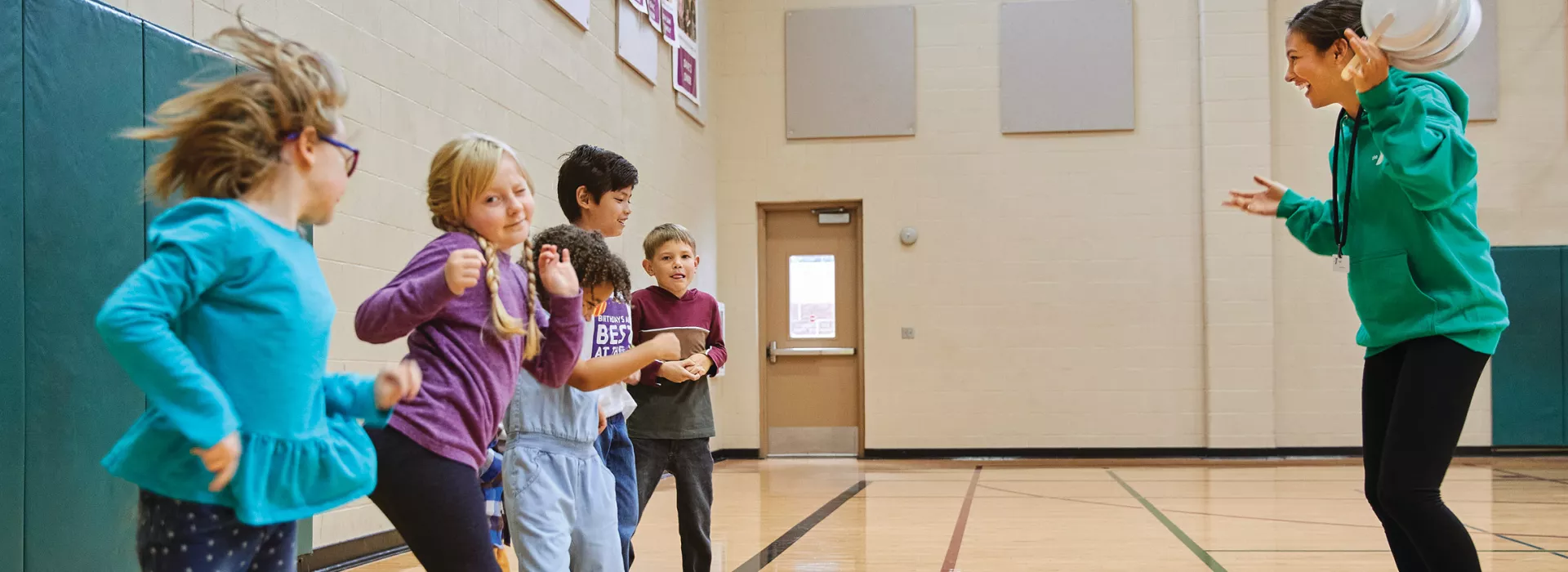 Kids activity in a gym