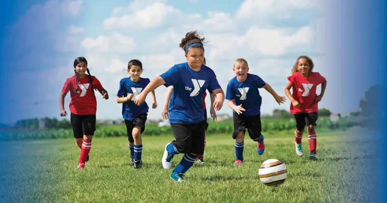 Kids playing soccer