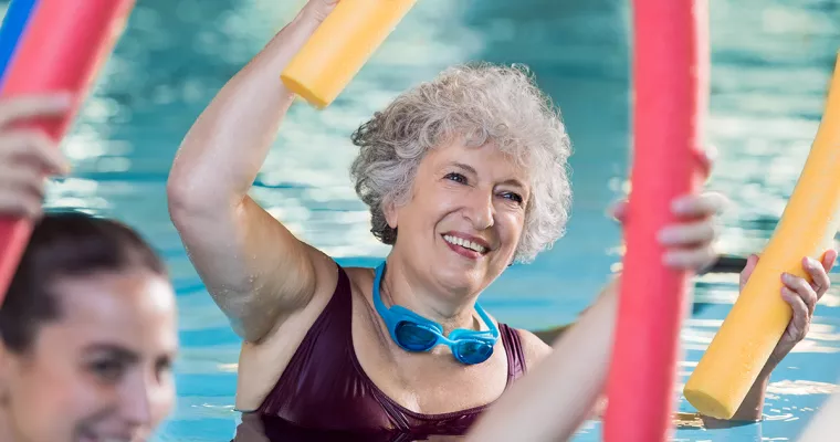 People exercising in the water