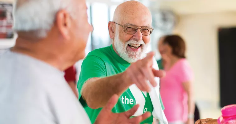 Active Older Adult socializing