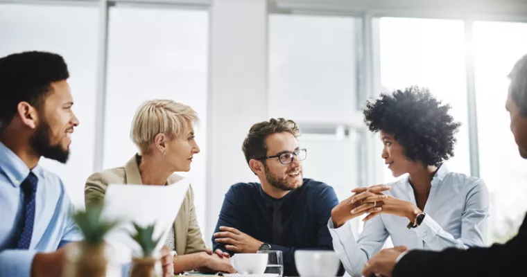 Group of people having a meeting