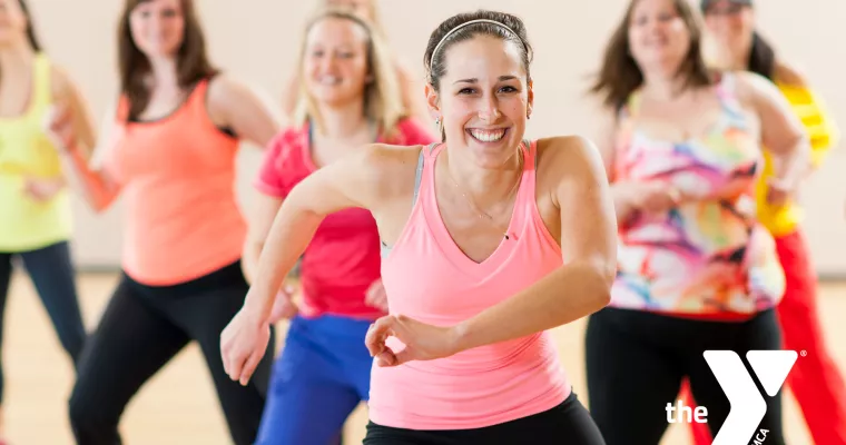 Women in a group fitness class