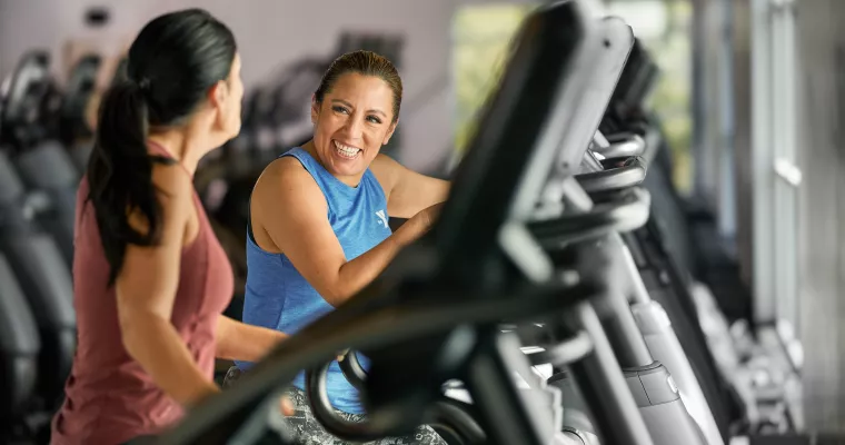 two women on treadmill