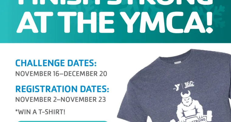 graphic of fitness challenge info and t-shirt prize